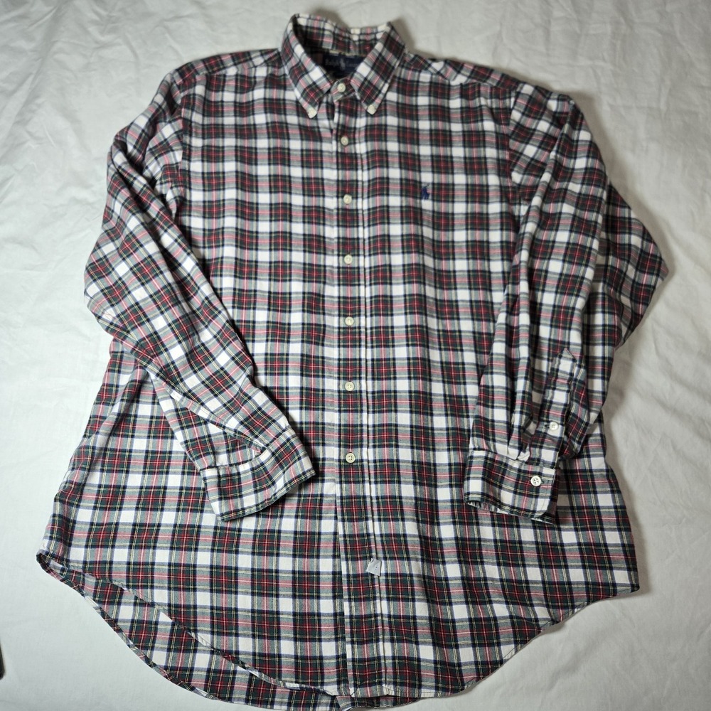 Vintage Ralph‎ Lauren  Long Sleeve Button Down Shirt Mens XL Plaid - Picture 6 of 7